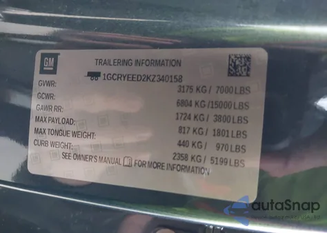 2019 Chevrolet Silverado 1500 Rst from USA, damaged, VIN 1GCRYEED2KZ340158